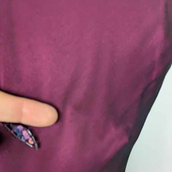Vintage Prom Dress Maxi Gown 6 Purple Black Y2K Fairy Goth Floral Grunge Sheer - Picture 13 of 14